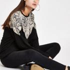 River Island Womens Snake Print Block Long Sleeve Top
