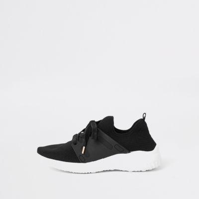 River Island Womens Knit Lace-up Runner Trainers