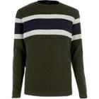 River Island Mens Block Stripe Sweater