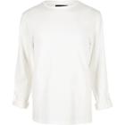 River Island Menswhite Airtex Long Sleeve T-shirt