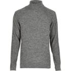 River Island Mens Ribbed Roll Neck Slim Fit Sweater