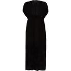 River Island Womens Ruched Sleeve Tie Waist Maxi Dress