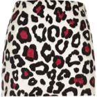 River Island Womens White Leopard Print Pelmet Skirt
