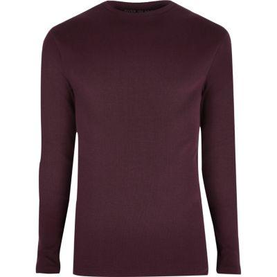 River Island Mens Slim Fit Long Sleeve T-shirt