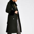 River Island Womens Faux Fur Collar Tie Waist Coat