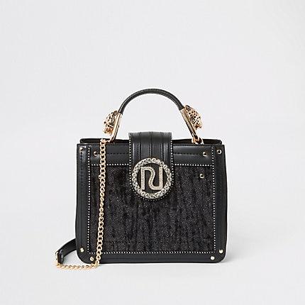 River Island Womens Printed Diamante Embellished Tote Bag