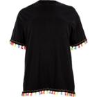 River Island Womens Plus Fluorescent Tassel Trim T-shirt