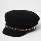 River Island Womens Chain Trim Baker Boy Hat
