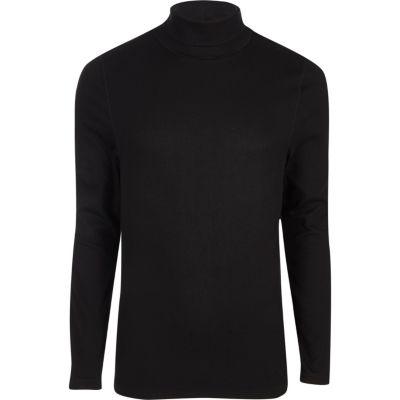 River Island Mens Long Sleeve Roll Neck Muscle T-shirt