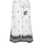 River Island Womens White Print Culottes