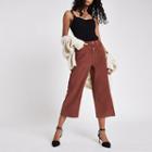 River Island Womens Cropped Corduroy Wide Leg Pants