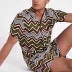 River Island Mens Zig Zag Print Shirt