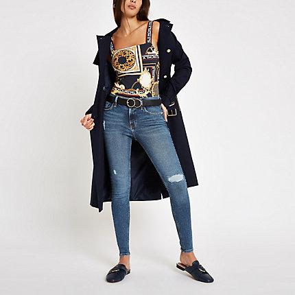 River Island Womens Amelie Ripped Skinny Jeans