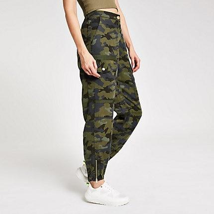 River Island Womens Camo Print Utility Trousers