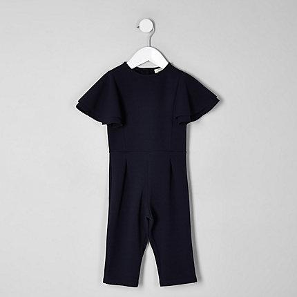 River Island Mini Girls Frill Sleeve Jumpsuit