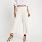River Island Womens Stud Trim Wide Leg Cropped Pants