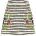 River Island Womens Tweed Stripe Embroidered Mini Skirt