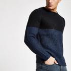 River Island Mens Only And Sons Knit Blocked Sweater