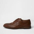 River Island Mens Brown Leather Brogues