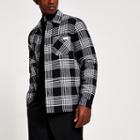 River Island Mens Check Long Sleeve Quilted Overshirt