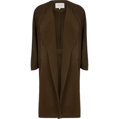 River Island Womens Crepe Panel Long Duster Coat