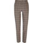 River Island Mens Checked Skinny Suit Pants