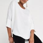River Island Womens White Loose Batwing Sleeve Top