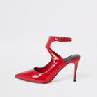 River Island Womens Patent Cut Out Court Shoe