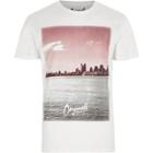 River Island Mens White Jack And Jones Skyline Photo T-shirt