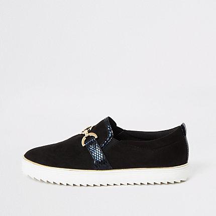 River Island Womens Snaffle Front Slip On Trainers
