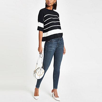 River Island Womens Oversized Stripe Top