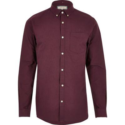 River Island Mens Casual Long Sleeve Oxford Shirt