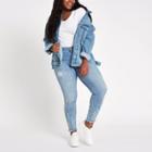 River Island Womens Plus Amelie Gem Mid Rise Skinny Jeans