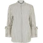 River Island Womens White Stripe Print Tie Sleeve Shirt