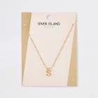 River Island Womens Gold Plated 's' Initial Necklace