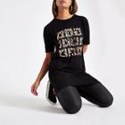 River Island Womens Leopard Print 'luxe Italia' T-shirt