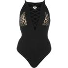 River Island Womens Mesh Lattice Bodysuit