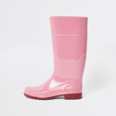 River Island Womens Glitter Sole Wellie Boots