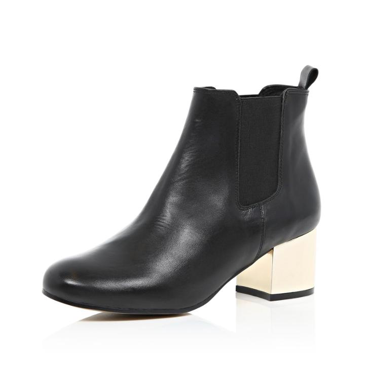 River Island Womens Metallic Heel Ankle Boots