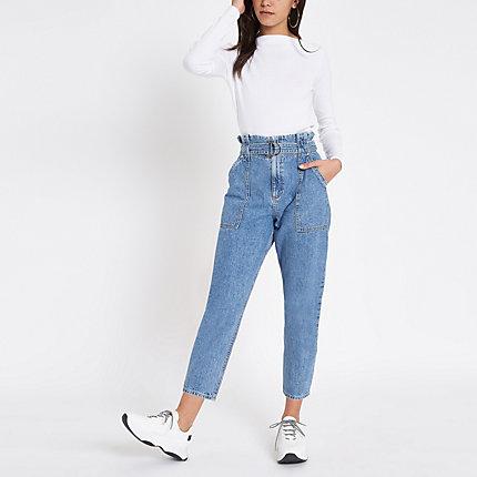 River Island Womens Paperbag Jeans