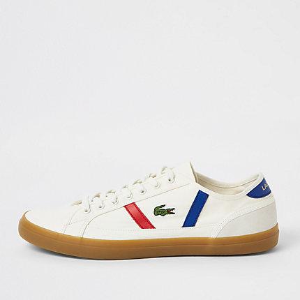 River Island Mens Lacoste White Side Trim Sneakers