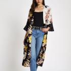 River Island Womens Mixed Floral Print Duster Coat