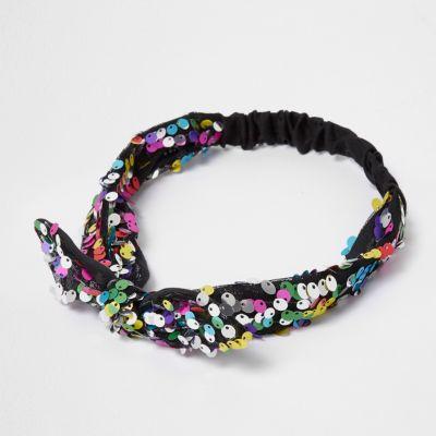 River Island Girls Multi Colour Sequin Hairband