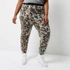 River Island Womens Plus Camo And Floral Jersey Joggers