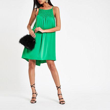 River Island Womens Ruched Cami Slip Dress