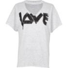 River Island Womens 'love' Print Choker Neck T-shirt