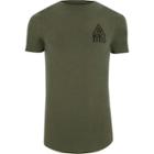 River Island Mens Muscle Fit Chest Print T-shirt
