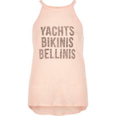 River Island Womens Ribbed 'yachts' Print Tank Top