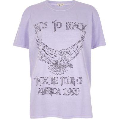 River Island Womens 'fade To Black' Eagle Print T-shirt