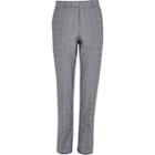 River Island Mensgrey Check Slim Fit Suit Trousers